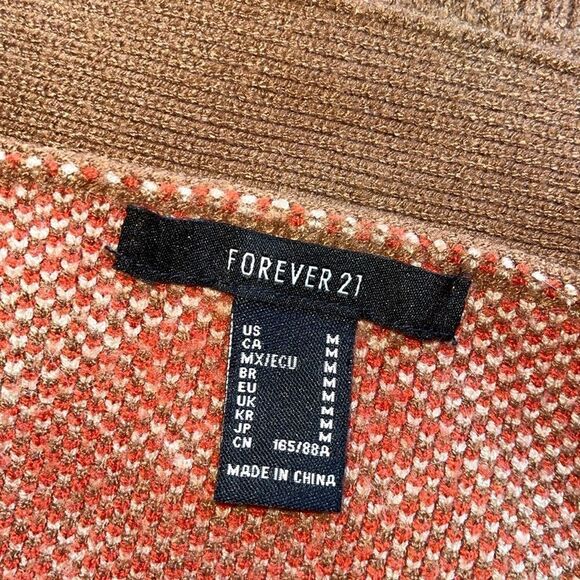 Forever 21 smiling face heavy thicker brown cardigan sweater - Picture 4 of 5